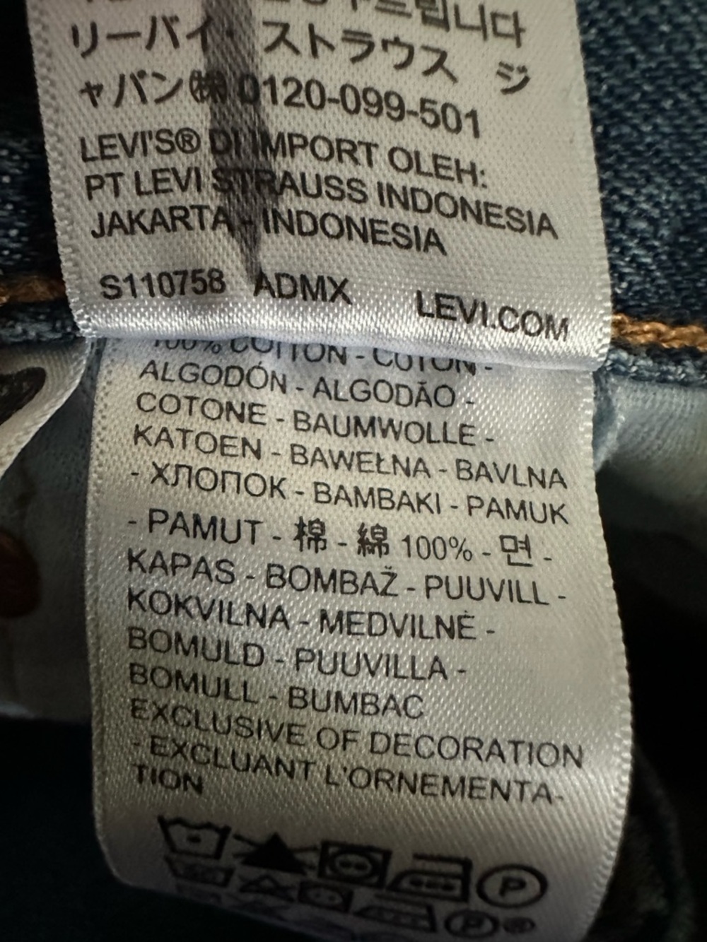 Size 40 Levi’s Men’s 501 Original Fit Straight Leg Jeans‎ Blue Denim W40 L32 - Picture 11 of 11